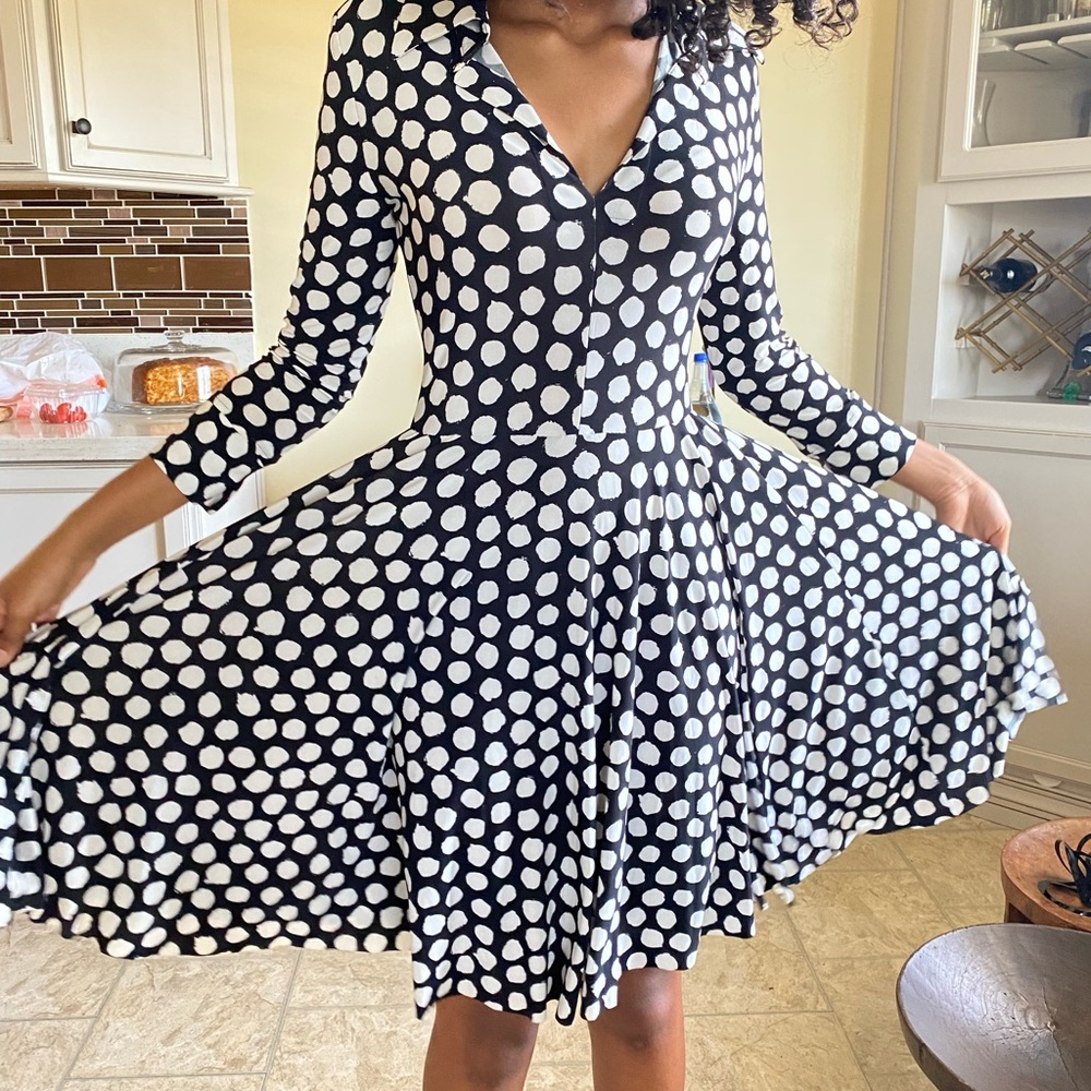 Black and white, polka dotted, size S